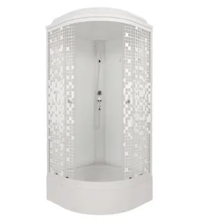 Душевая кабина Triton Стандарт -Мозаика Щ0000061822 100x100 см профиль белый стекло мозаика